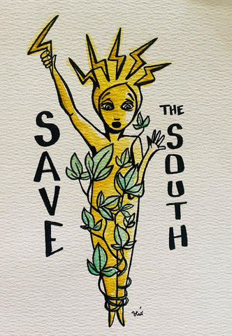 Save the South - original drawing