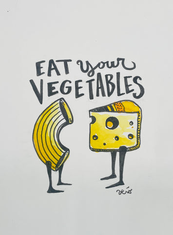 Eat Your Vegetables - original drawing
