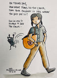 Travel Day - original drawing.