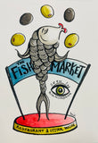 The Fish Market - drawing
