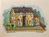 Custom drawing - 8 X 10 - framed