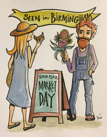 Our Local Farmer's Market - drawing