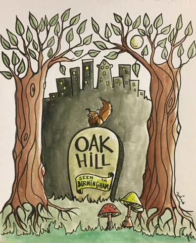 Oak Hill Cemetery - drawing