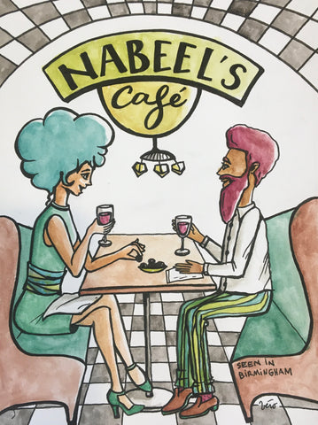 Get a booth at Nabeel's Café - drawing