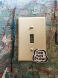 Single light switch plate - Custom painted