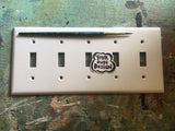 Quintuple light switch plate - Custom painted