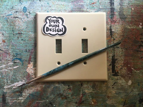 Double light switch plate - Custom painted