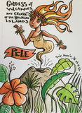 Pele - original drawing inspired by Hawaii