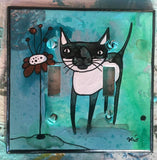 Double Light Switch Plate - Mister Cat