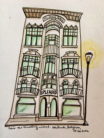Euro shops:  Hotel Splendid - original drawing