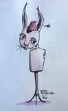 Shy Bunny - original drawing