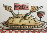 Calzone at Giuseppe’s - drawing