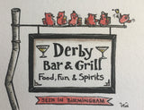 Hanging with the Derby’s regulars - drawing