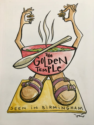 Menu du jour at the Golden Temple - drawing